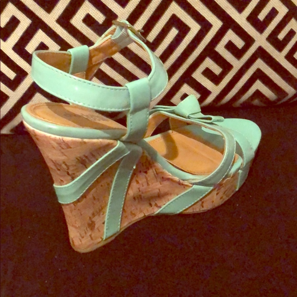 Mint Charlotte Russe wedges. Size 6 1/2